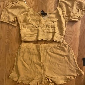 Radiant, 2 Piece Crop Top (size XL) /Shorts (size L) Set